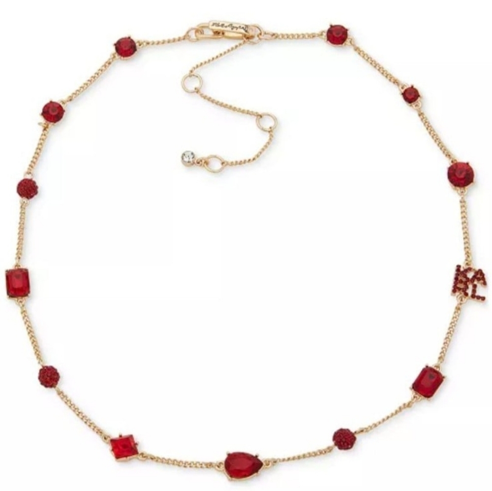 Karl Lagerfeld Gold and Red Necklace NWT
